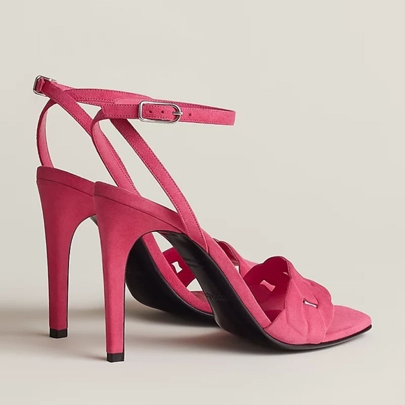 Hermès Gala 105 Sandals 37.5 Rose Vinicunca - Picture 5 of 14